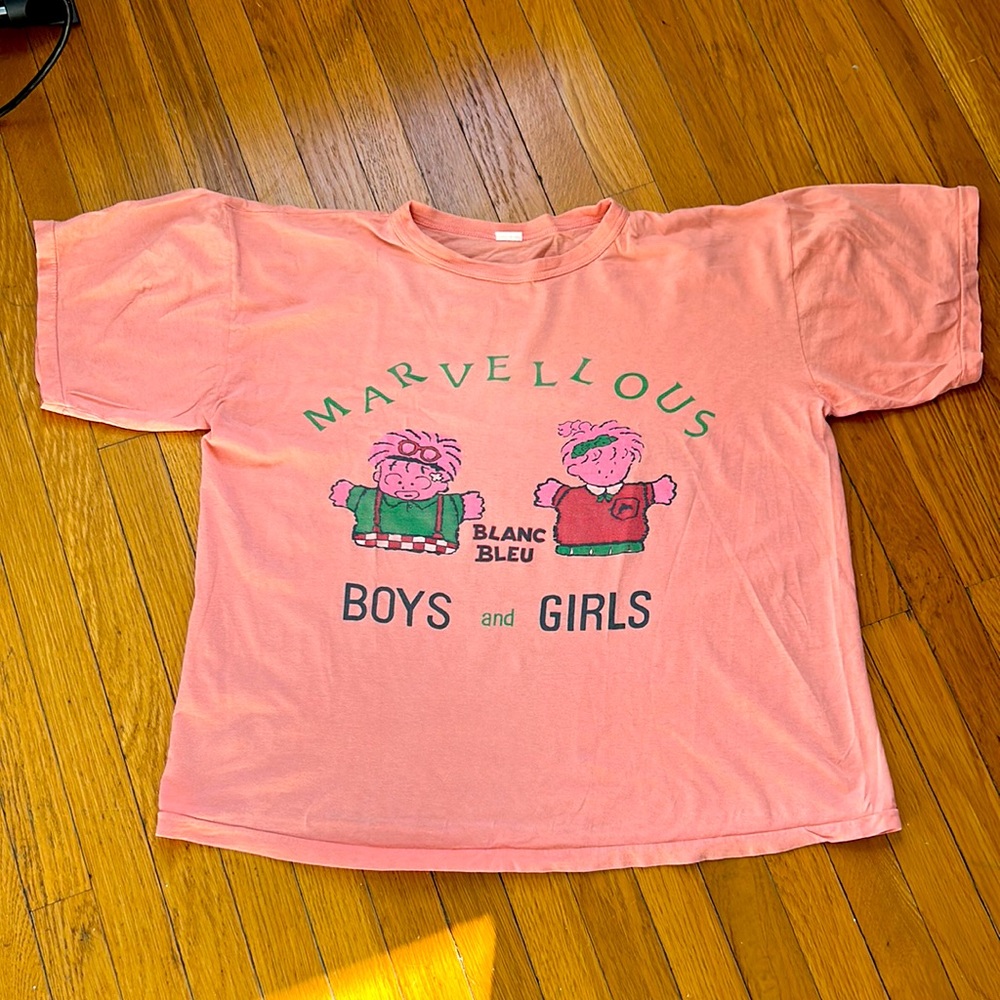 Vintage Blanc Bleu T-shirt